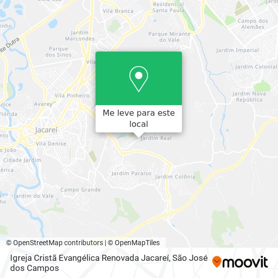 Igreja Cristã Evangélica Renovada Jacareí mapa