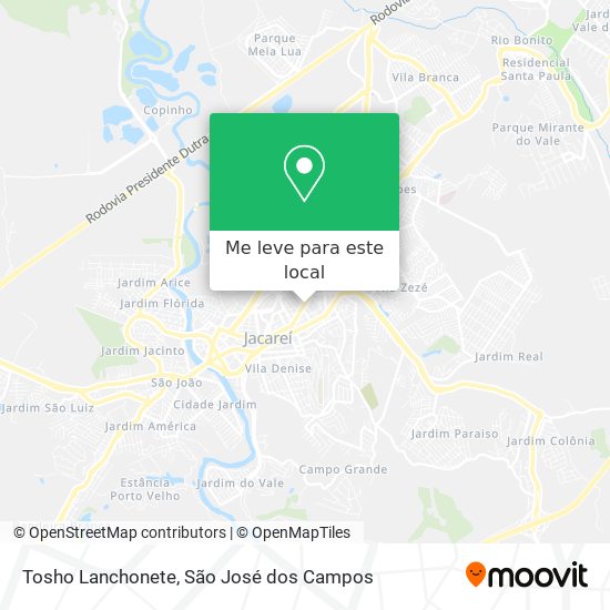 Tosho Lanchonete mapa