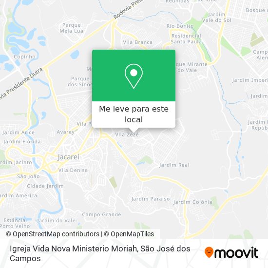 Igreja Vida Nova Ministerio Moriah mapa