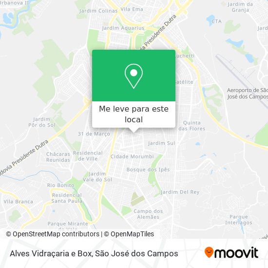 Alves Vidraçaria e Box mapa