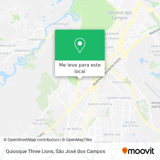 Quiosque Three Lions mapa
