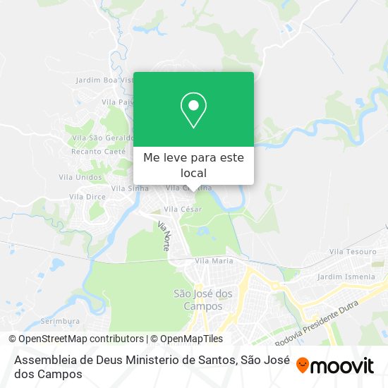 Assembleia de Deus Ministerio de Santos mapa