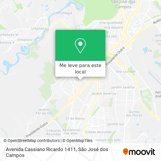 Avenida Cassiano Ricardo 1411 mapa