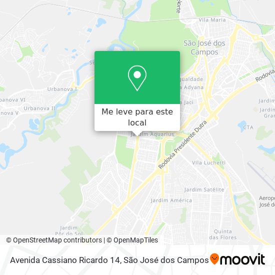 Avenida Cassiano Ricardo 14 mapa