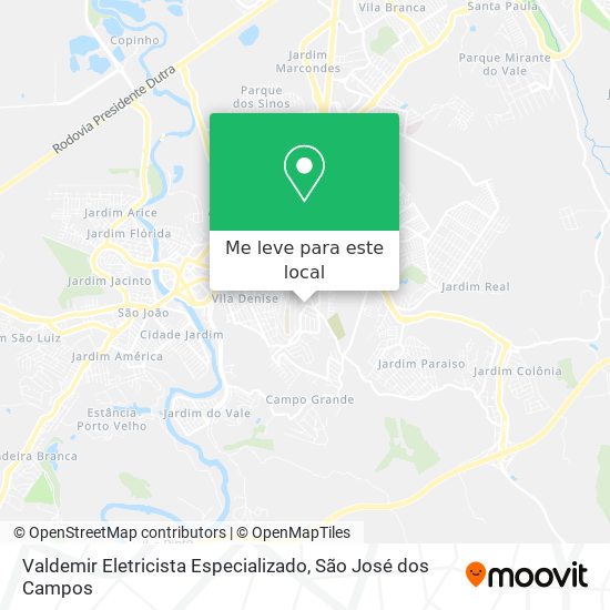 Valdemir Eletricista Especializado mapa