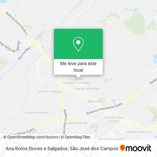 Ana Bolos Doces e Salgados mapa