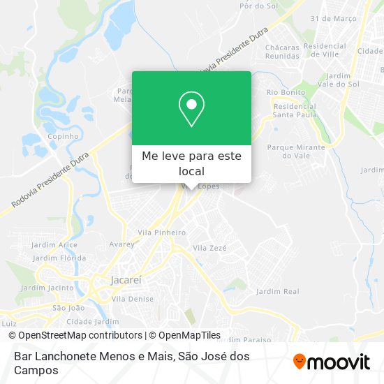 Bar Lanchonete Menos e Mais mapa