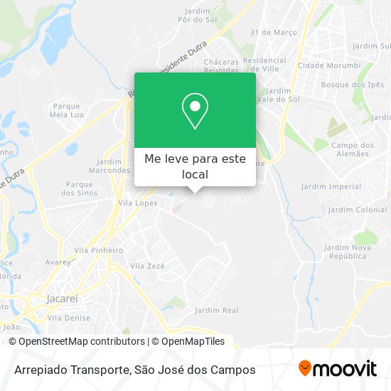 Arrepiado Transporte mapa