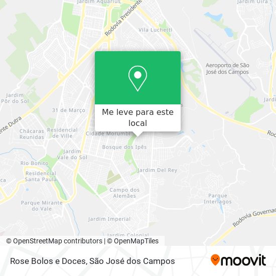 Rose Bolos e Doces mapa