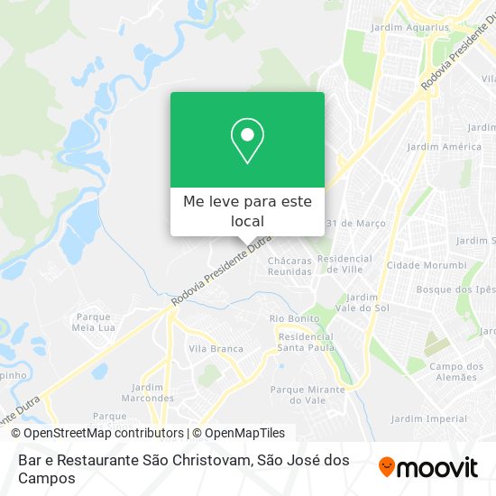 Bar e Restaurante São Christovam mapa