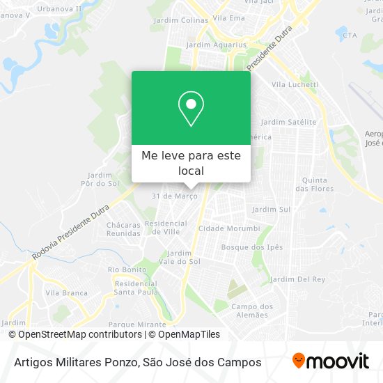 Artigos Militares Ponzo mapa