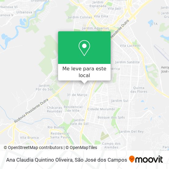 Ana Claudia Quintino Oliveira mapa