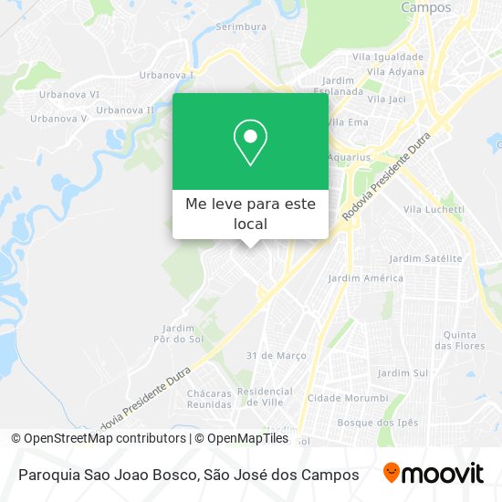 Paroquia Sao Joao Bosco mapa