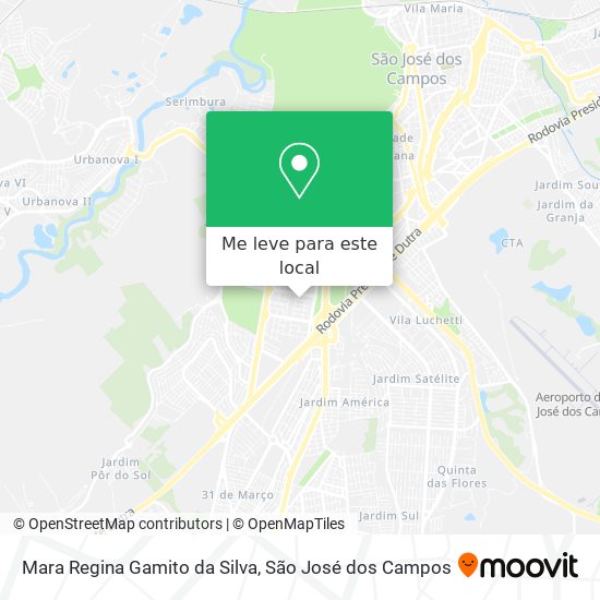 Mara Regina Gamito da Silva mapa