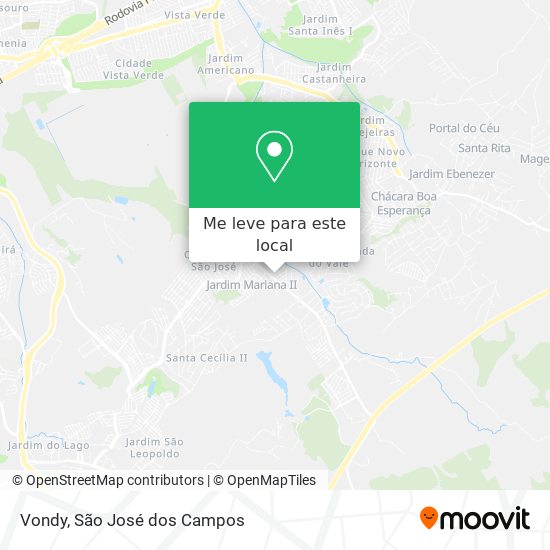 Vondy mapa