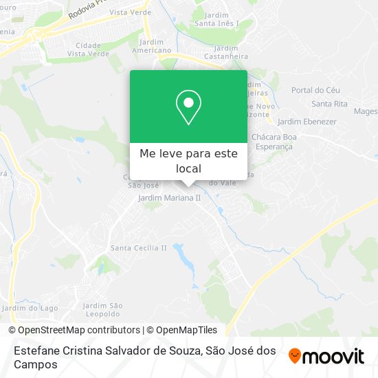 Estefane Cristina Salvador de Souza mapa