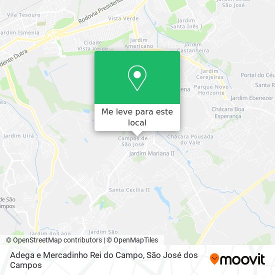 Adega e Mercadinho Rei do Campo mapa