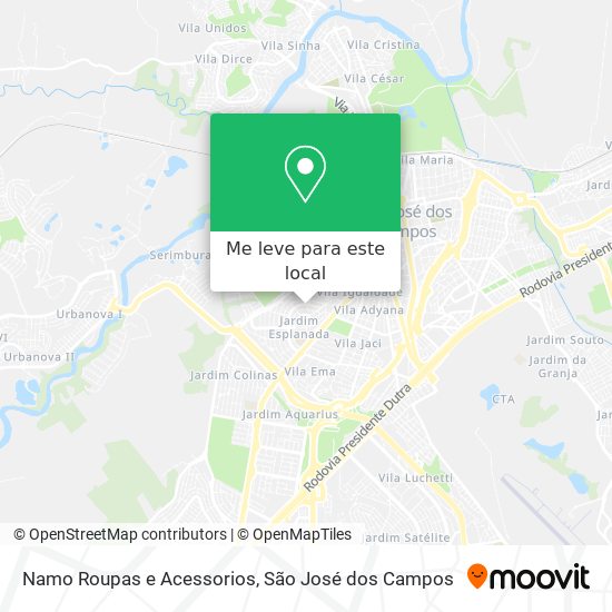 Namo Roupas e Acessorios mapa