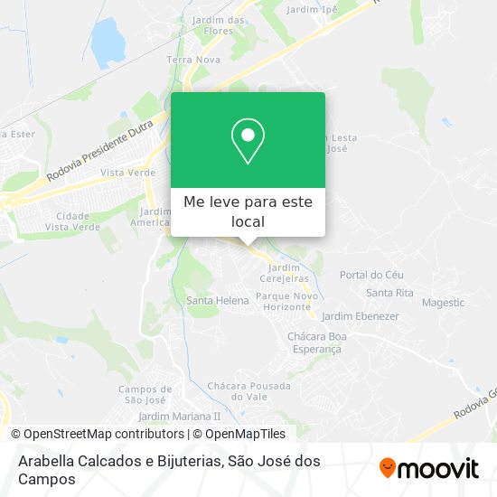 Arabella Calcados e Bijuterias mapa