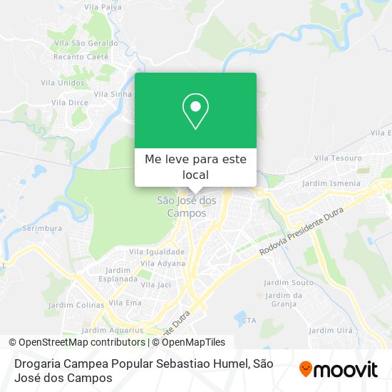 Drogaria Campea Popular Sebastiao Humel mapa