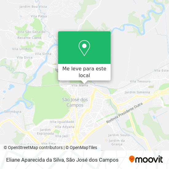 Eliane Aparecida da Silva mapa