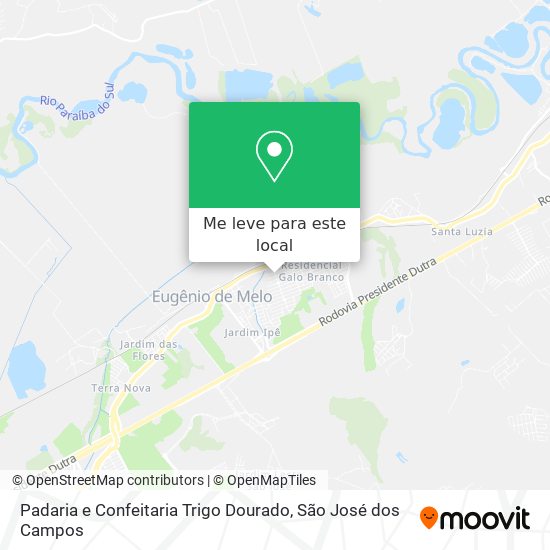 Padaria e Confeitaria Trigo Dourado mapa