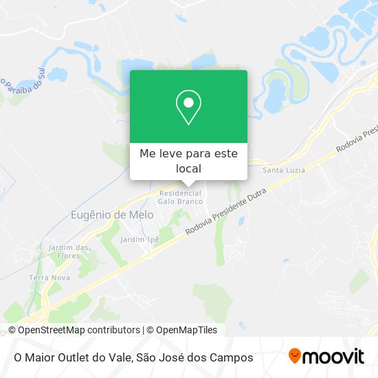 O Maior Outlet do Vale mapa