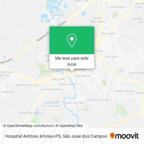 Hospital Antônio Afonso-PS mapa