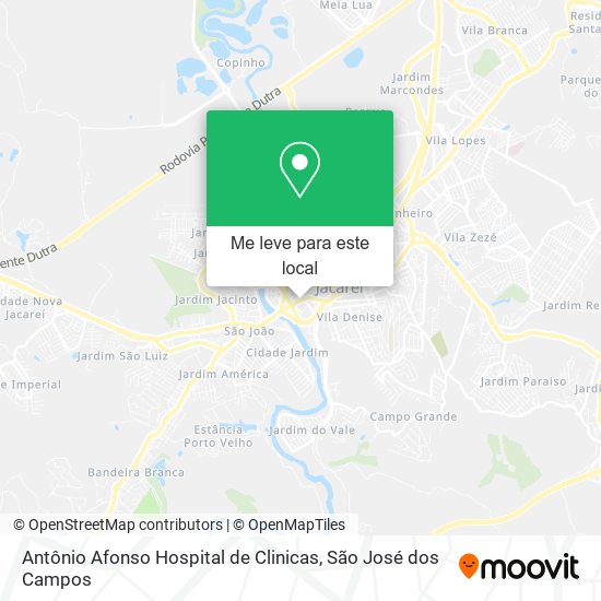 Antônio Afonso Hospital de Clinicas mapa