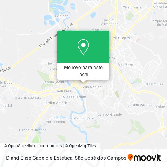 D and Elise Cabelo e Estetica mapa