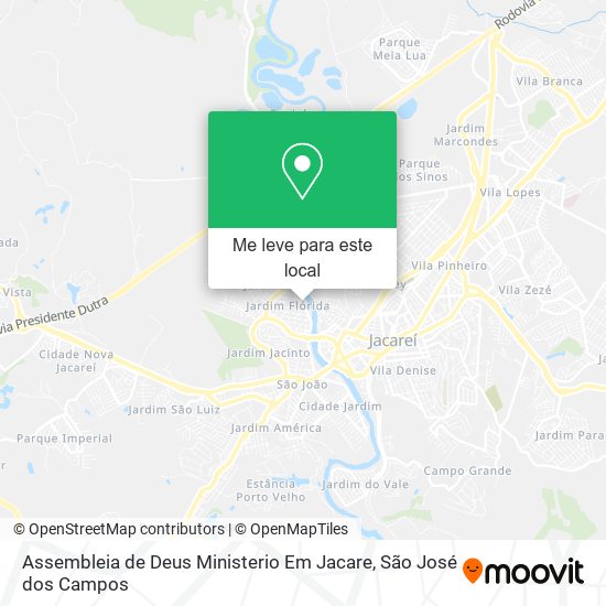 Assembleia de Deus Ministerio Em Jacare mapa