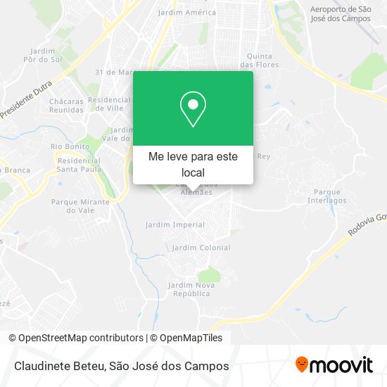 Claudinete Beteu mapa