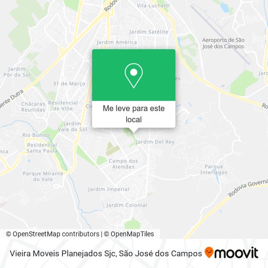 Vieira Moveis Planejados Sjc mapa