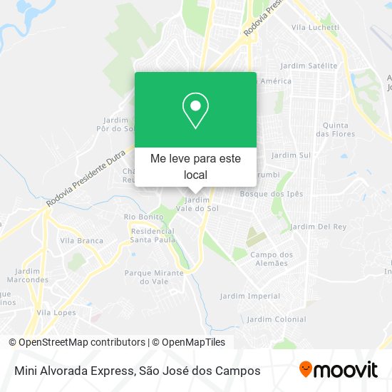 Mini Alvorada Express mapa