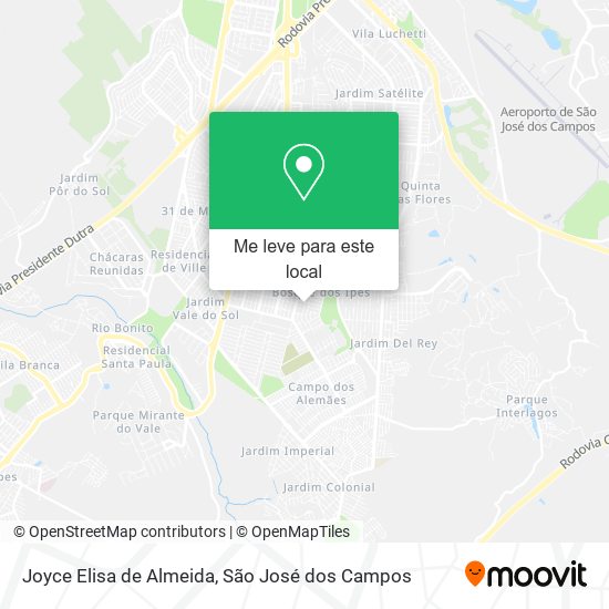 Joyce Elisa de Almeida mapa