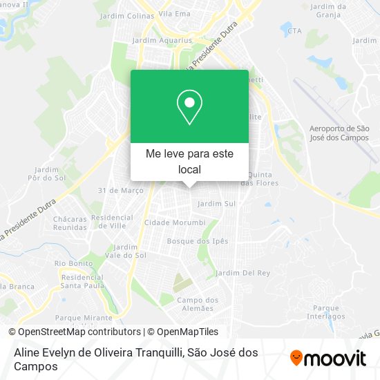 Aline Evelyn de Oliveira Tranquilli mapa