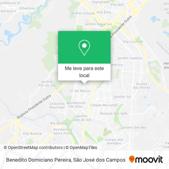 Benedito Domiciano Pereira mapa