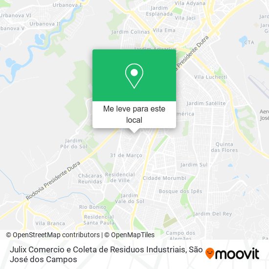 Julix Comercio e Coleta de Residuos Industriais mapa