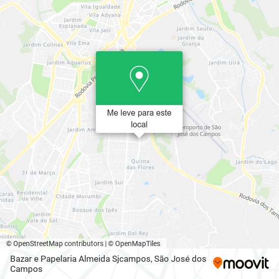 Bazar e Papelaria Almeida Sjcampos mapa