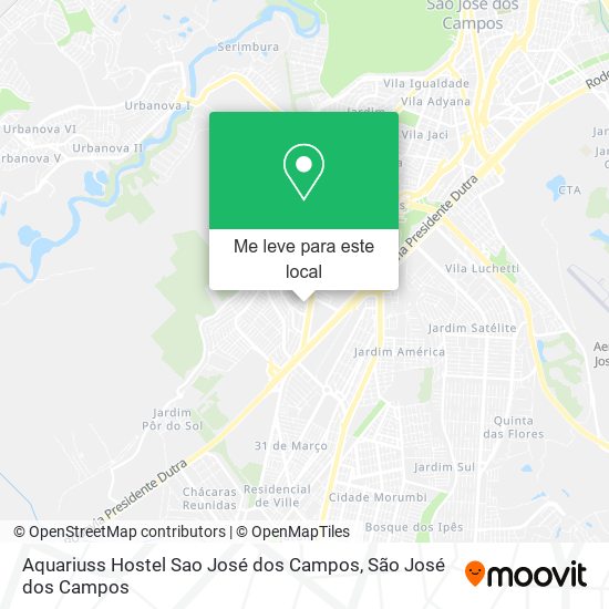 Aquariuss Hostel Sao José dos Campos mapa