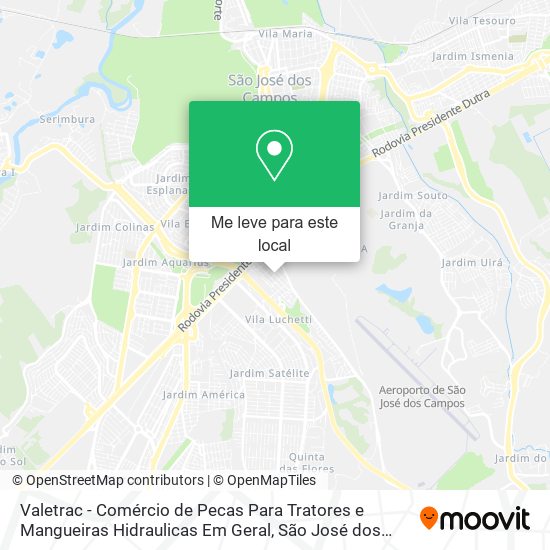 Valetrac - Comércio de Pecas Para Tratores e Mangueiras Hidraulicas Em Geral mapa