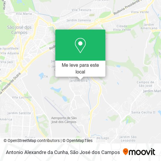 Antonio Alexandre da Cunha mapa