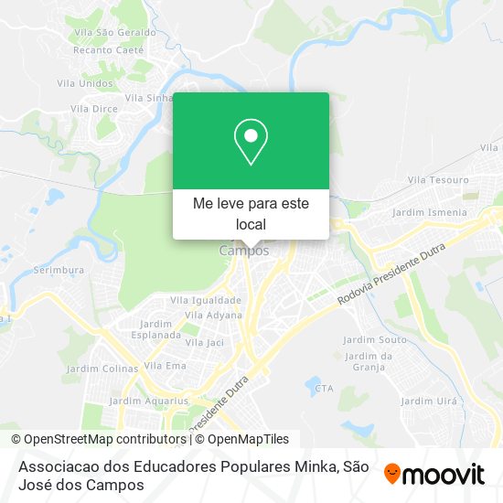 Associacao dos Educadores Populares Minka mapa