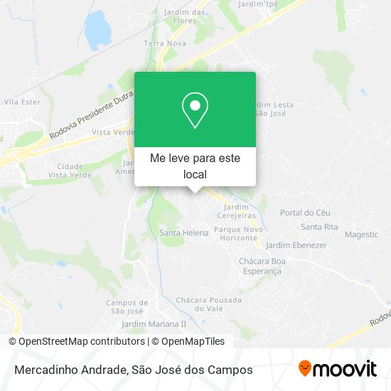 Mercadinho Andrade mapa