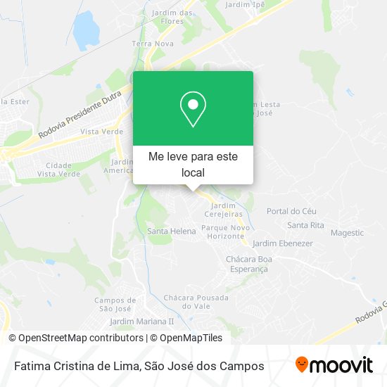 Fatima Cristina de Lima mapa