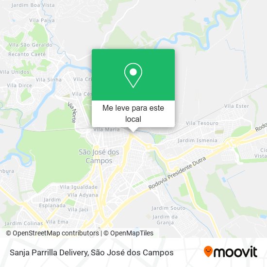 Sanja Parrilla Delivery mapa