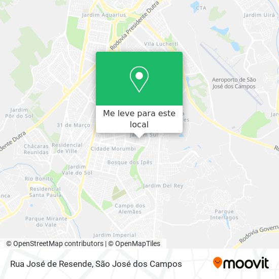 Rua José de Resende mapa