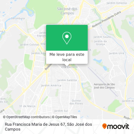 Rua Francisca Maria de Jesus 67 mapa