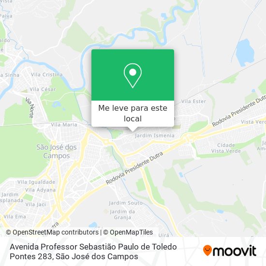 Avenida Professor Sebastião Paulo de Toledo Pontes 283 mapa