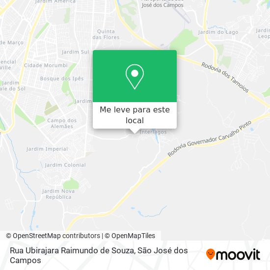 Rua Ubirajara Raimundo de Souza mapa